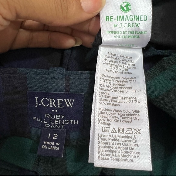 J. Crew Tartan Trousers in Navy and Emerald - Picture 6 of 10